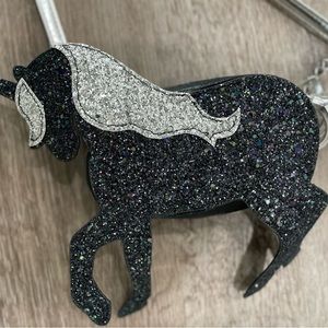Super cute unicorn handbag with silver strap